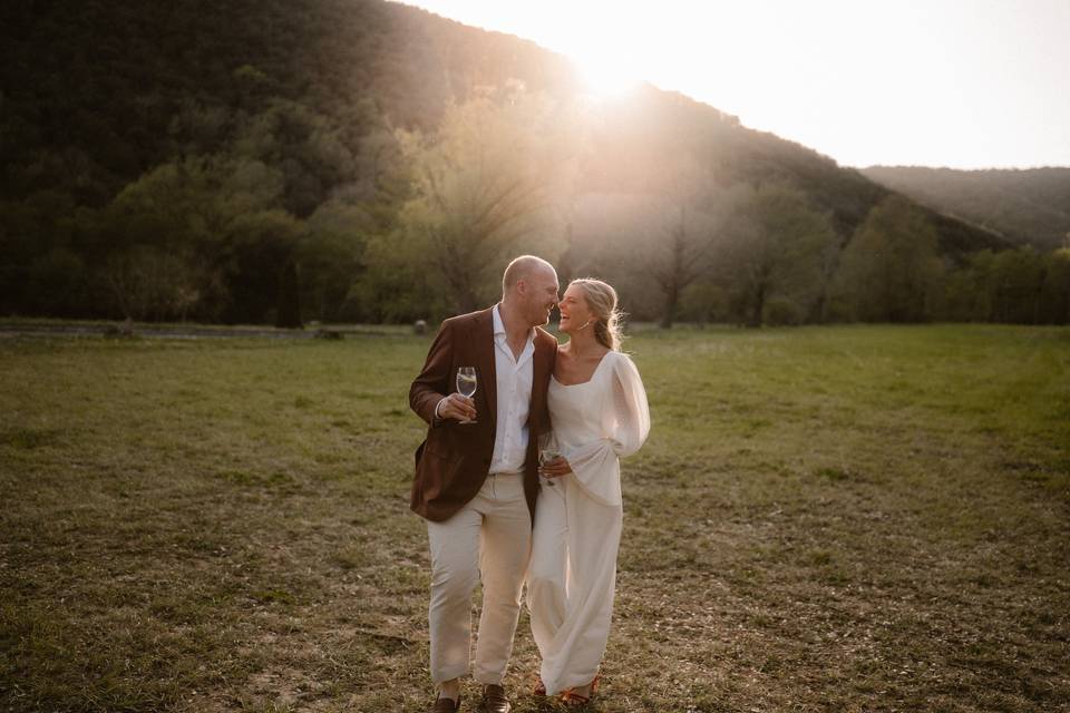 Couple in landscape