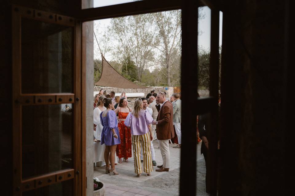 Reception on pool terrace