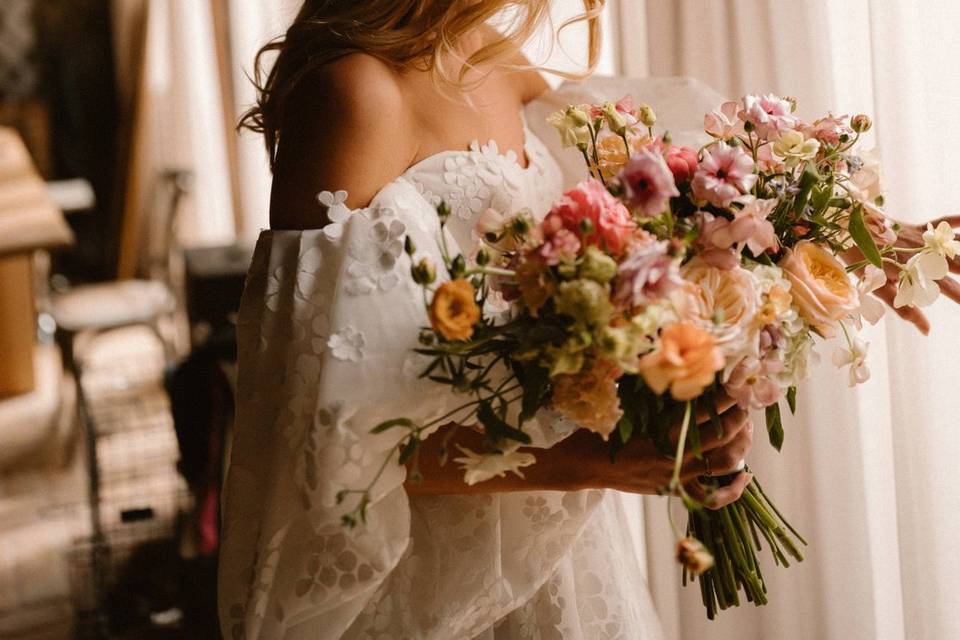 Bride getting ready