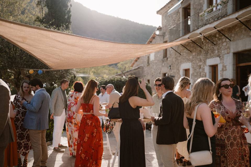 Reception on pool terrace