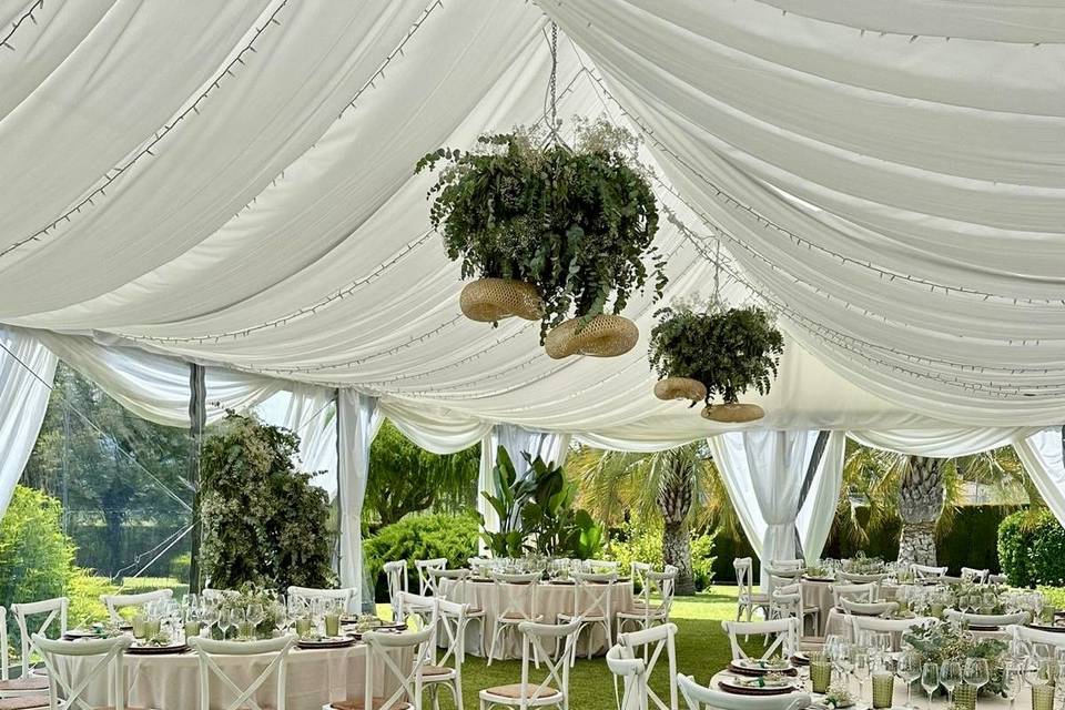 Carpa 8x15 con decoración