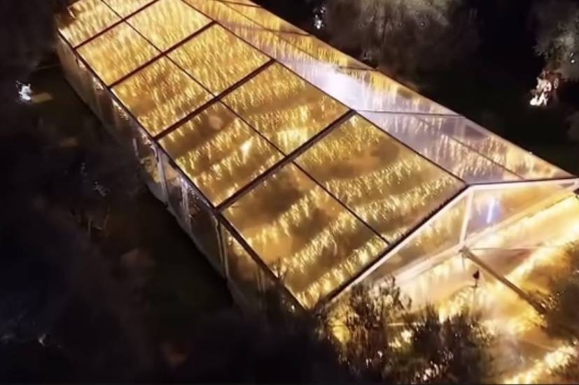 Carpa 10 m transparente