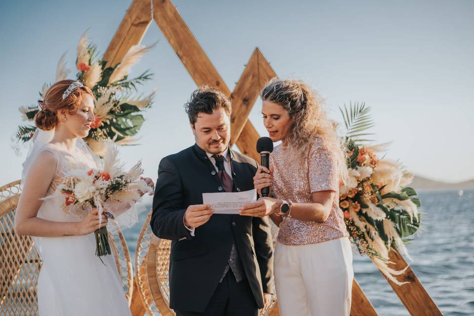 Boda frente al mar