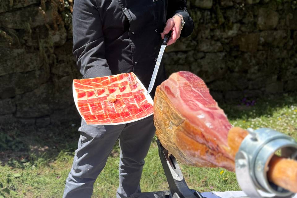 Presentación de jamón ibérico