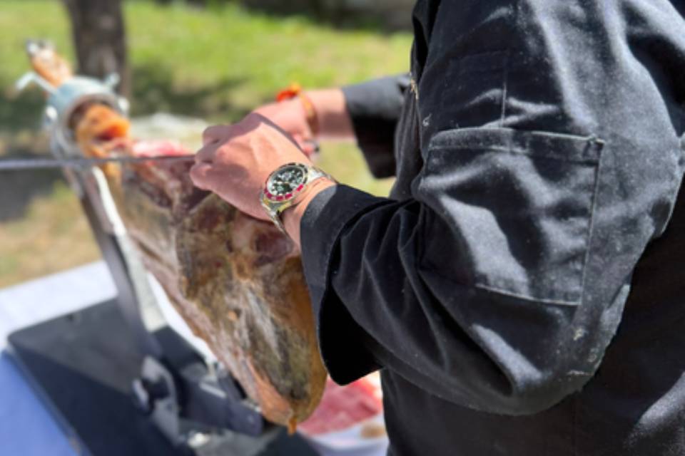 Corte en vivo de jamón