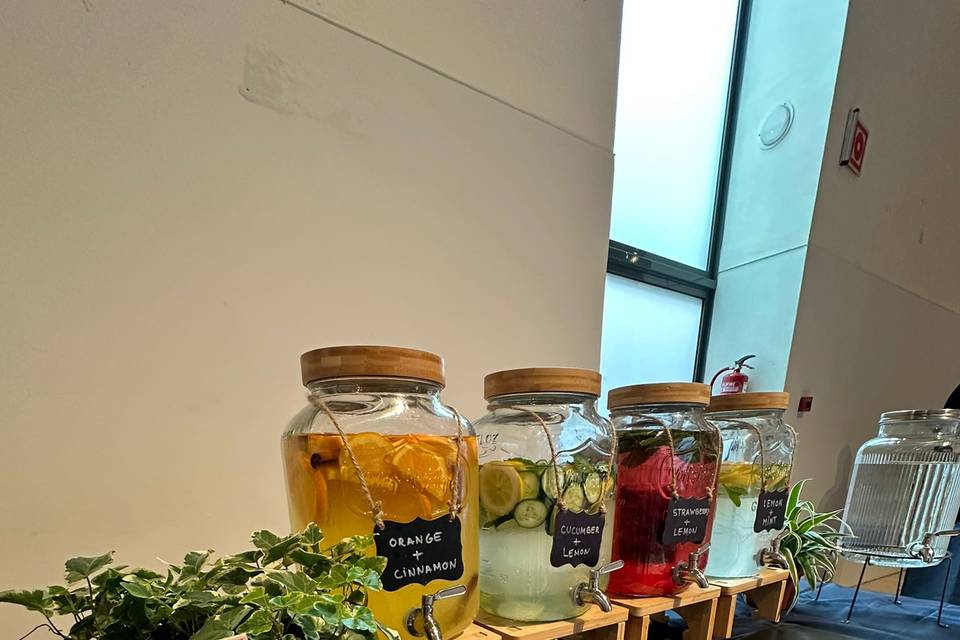 Servicio de aguas saborizadas