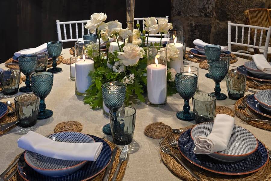 Candelabro Plateado