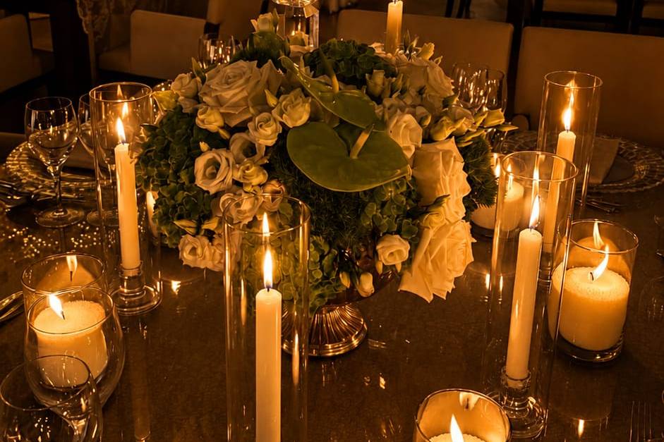 Candelabro y Vela perlada