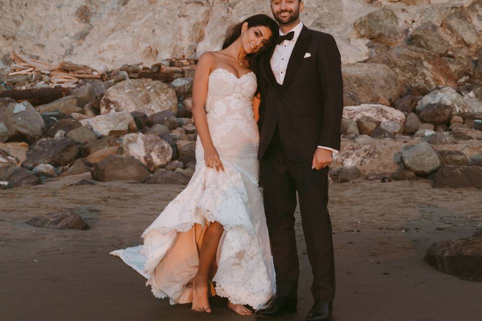 S+S pareja en la playa