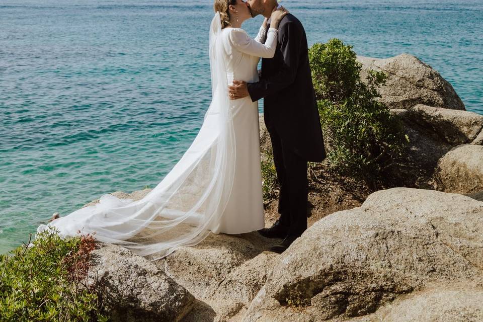 Sesión post boda en la playa