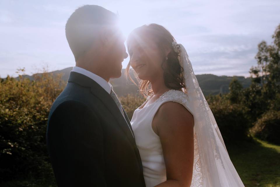 Postboda con sol de otoño