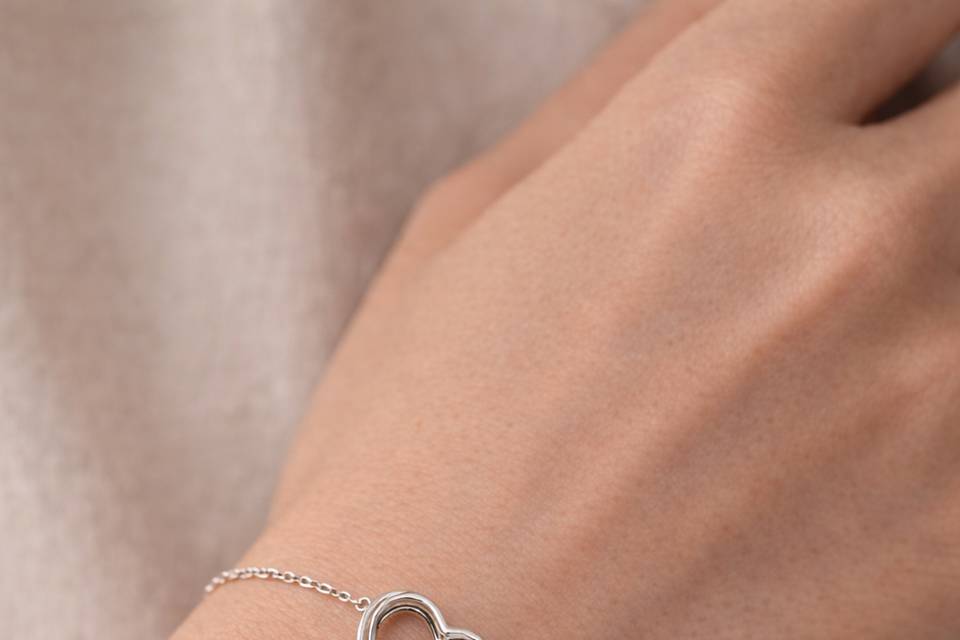 Pulsera de acero inox y plata