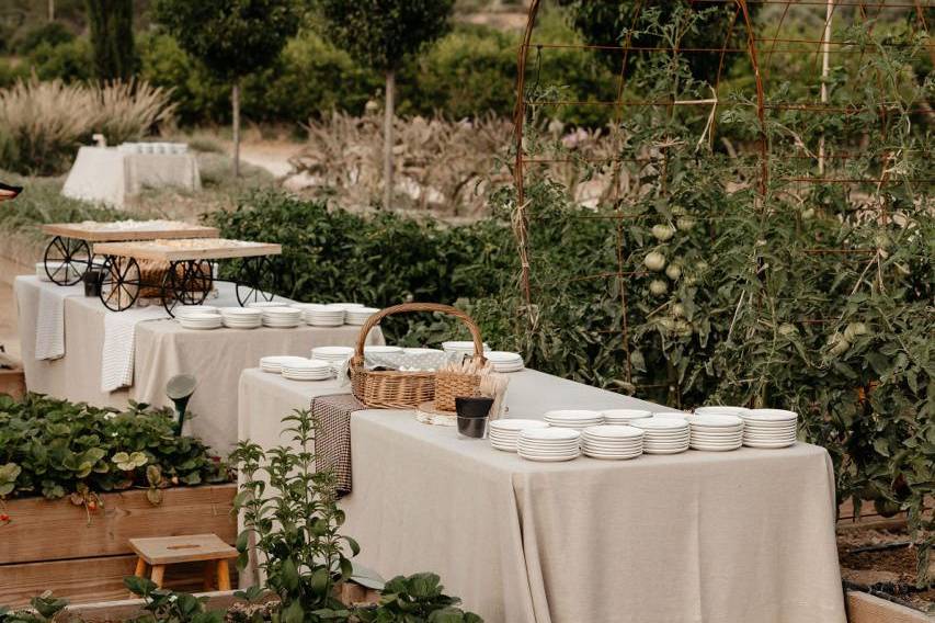 Aperitivo en el huerto