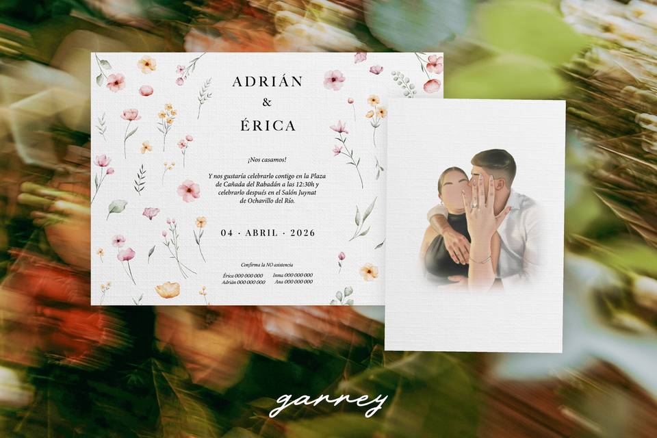 Invitaciones para Adrián & Éri