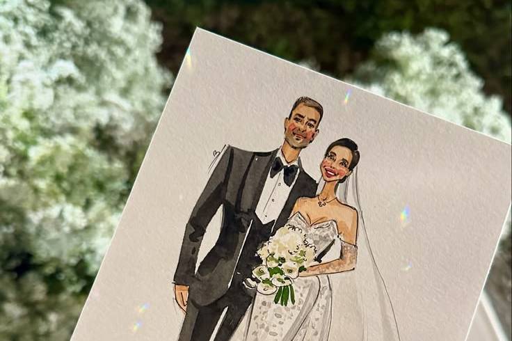 Ilustración de novios