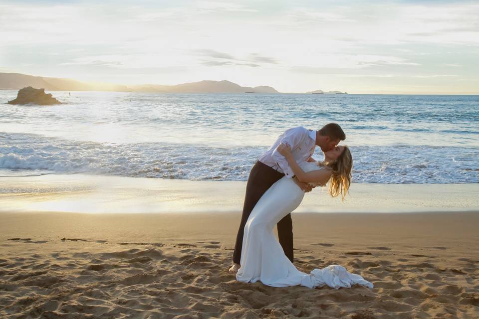 Postboda en la playa