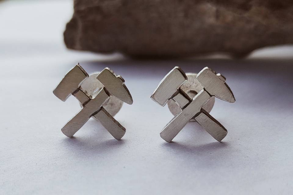 Gemelos mineros en plata