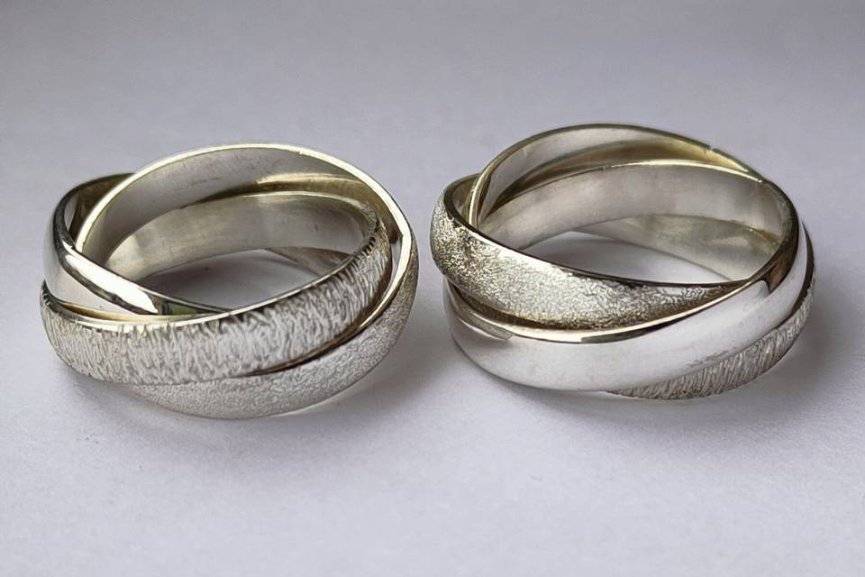 Anillos 3 aros en plata