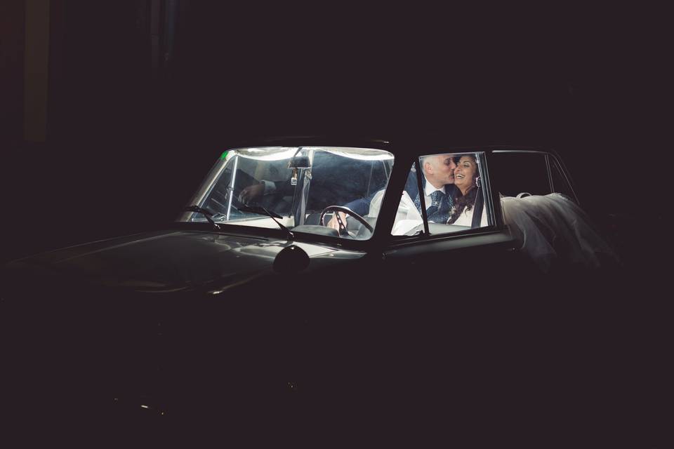En coche