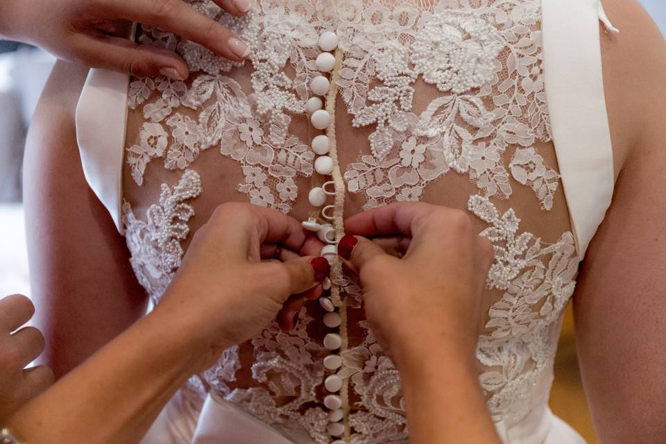 Botones del vestido de novia