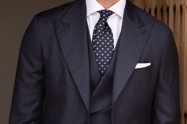 Traje 3 piezas azul noche