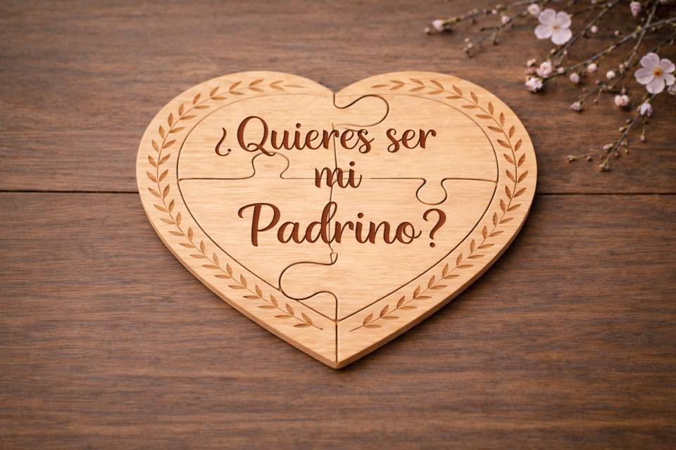 Corazón padrinos o testigos