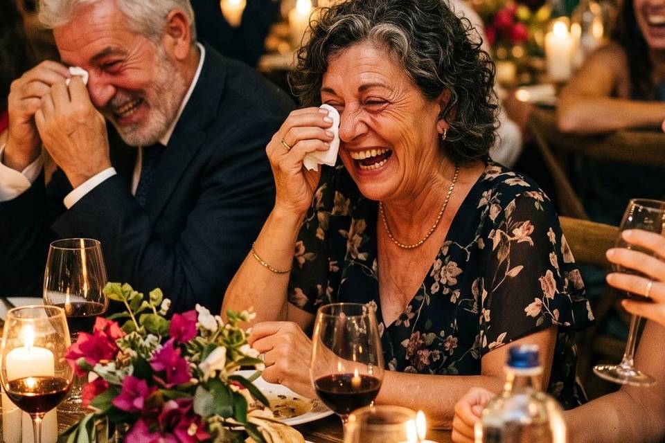 Las lágrimas de risa de la mesa 7