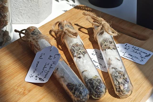 Sales de baño de lavanda
