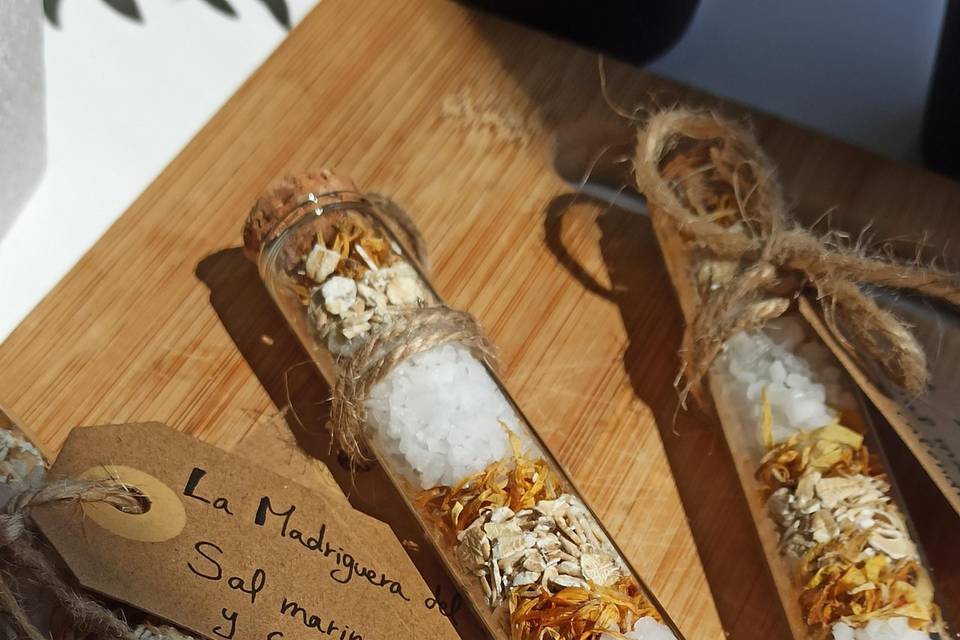 Sales de baño de caléndula
