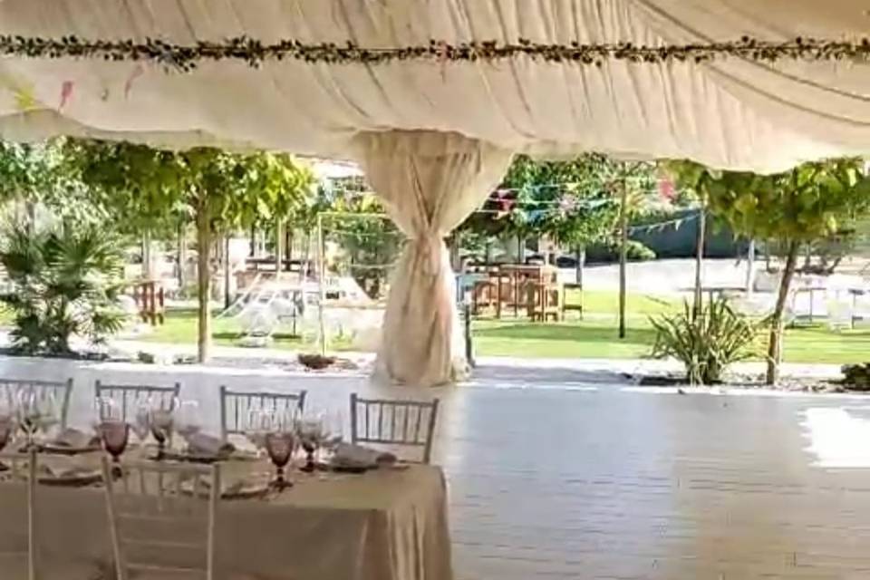 Salón abierto de boda