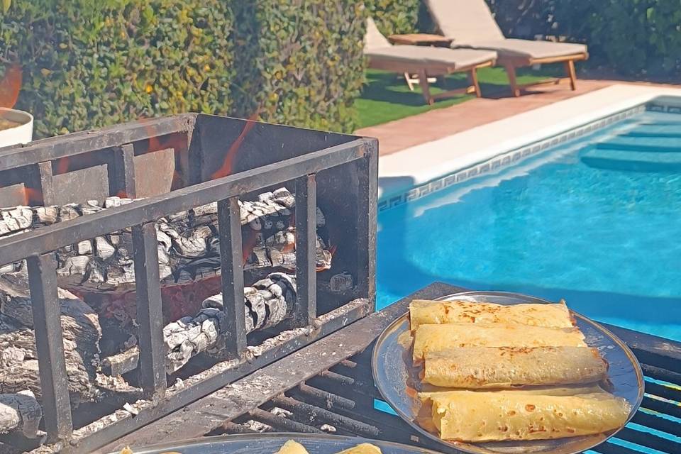 El postre también a las brasas
