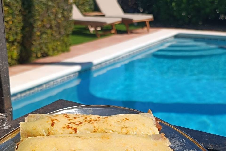 El postre también a las brasas
