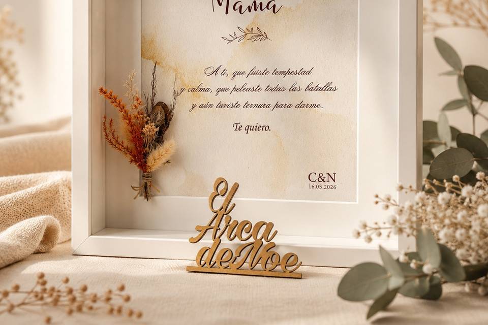 Cuadro dedicatoria boda