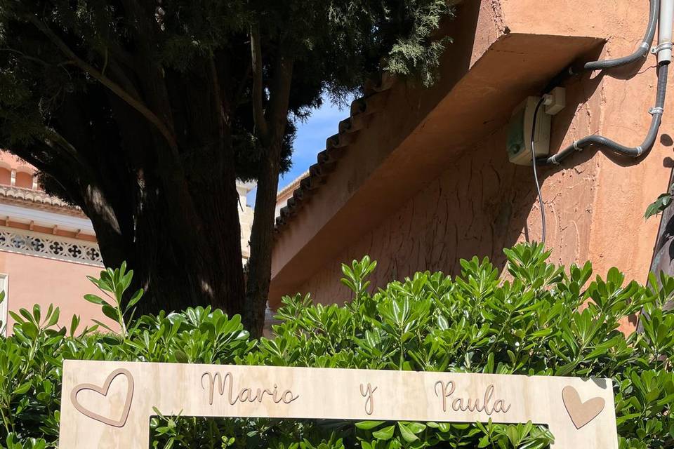 Marco photocall madera