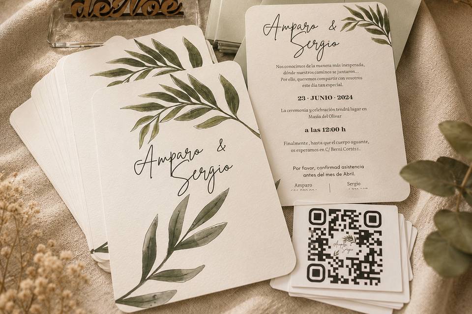 Invitación boda personalizada