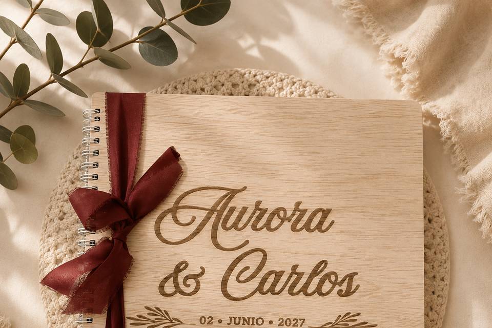 Libro firmas grabado