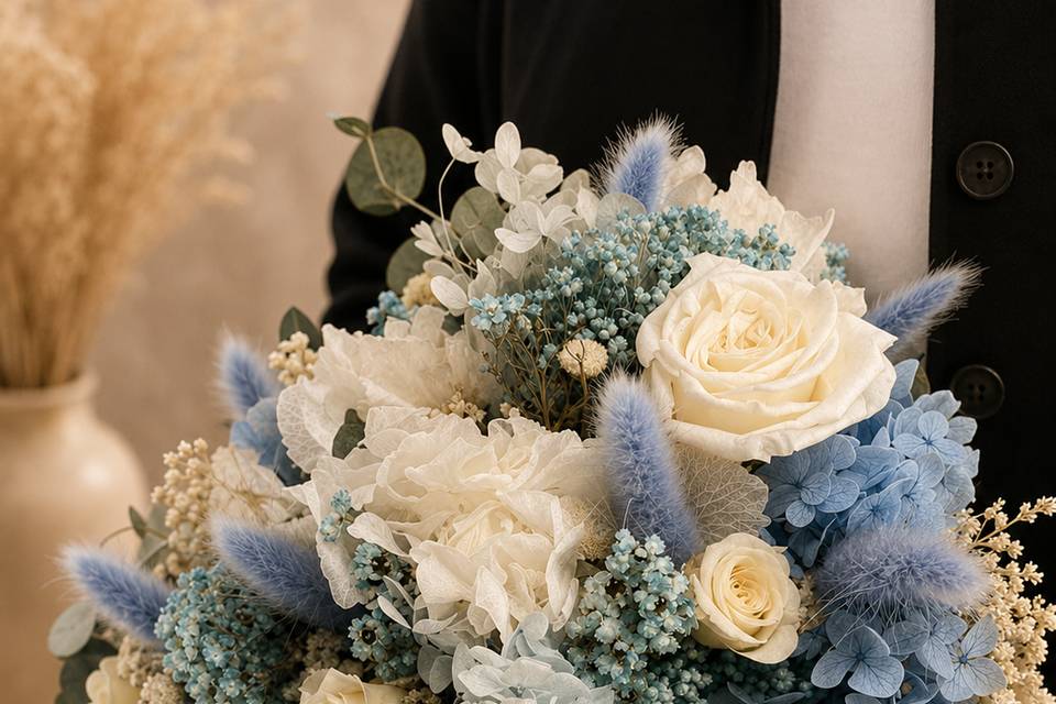 Ramo novia celeste