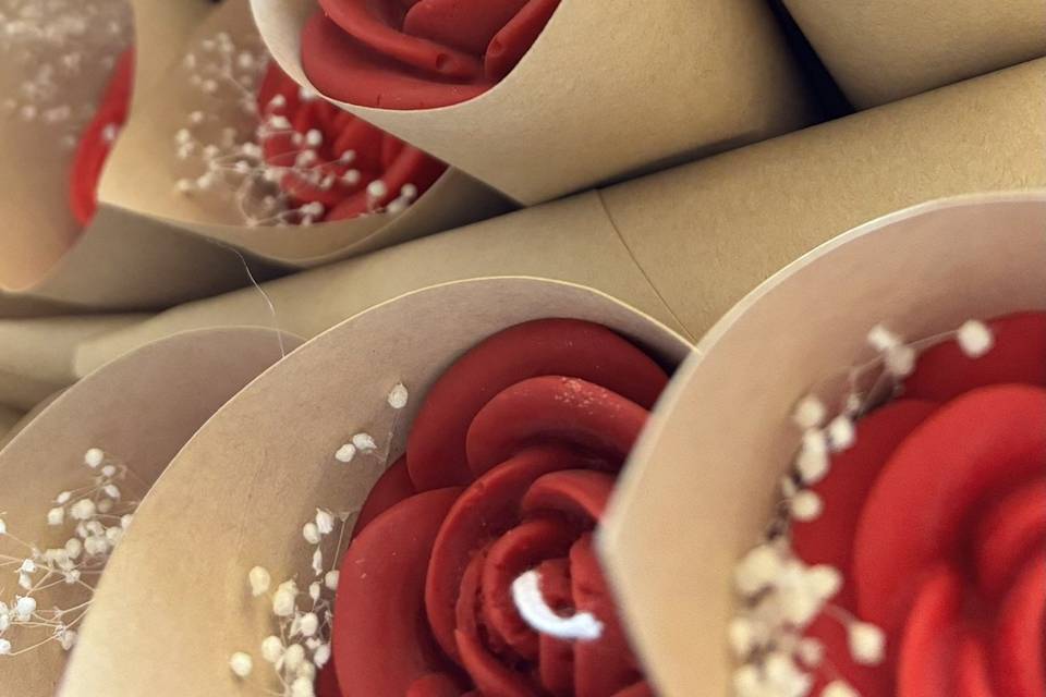 Rosa blanca o roja bouquet