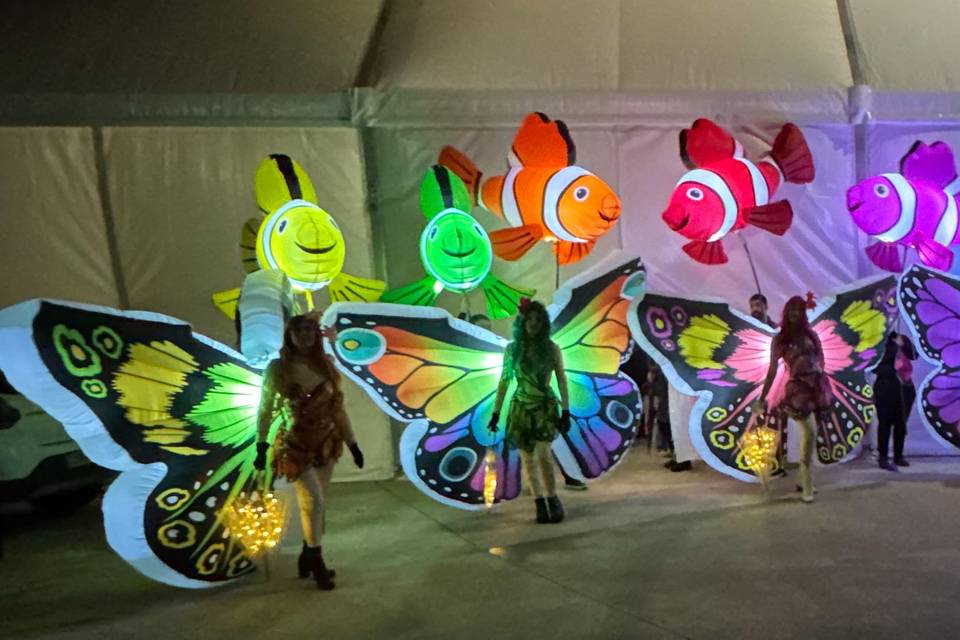 Mariposas y peces