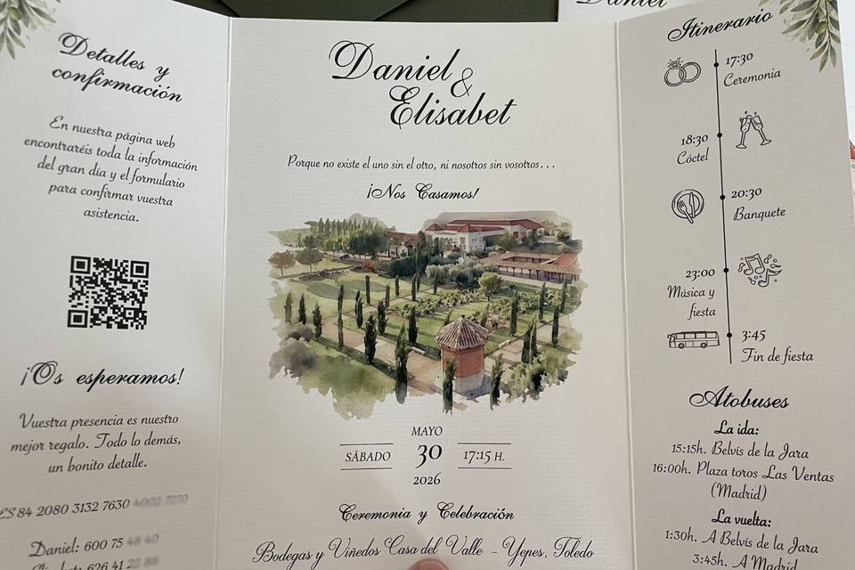 Invitación tríptico