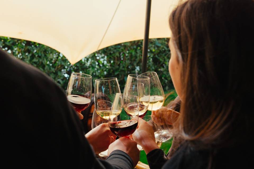El momento del brindis