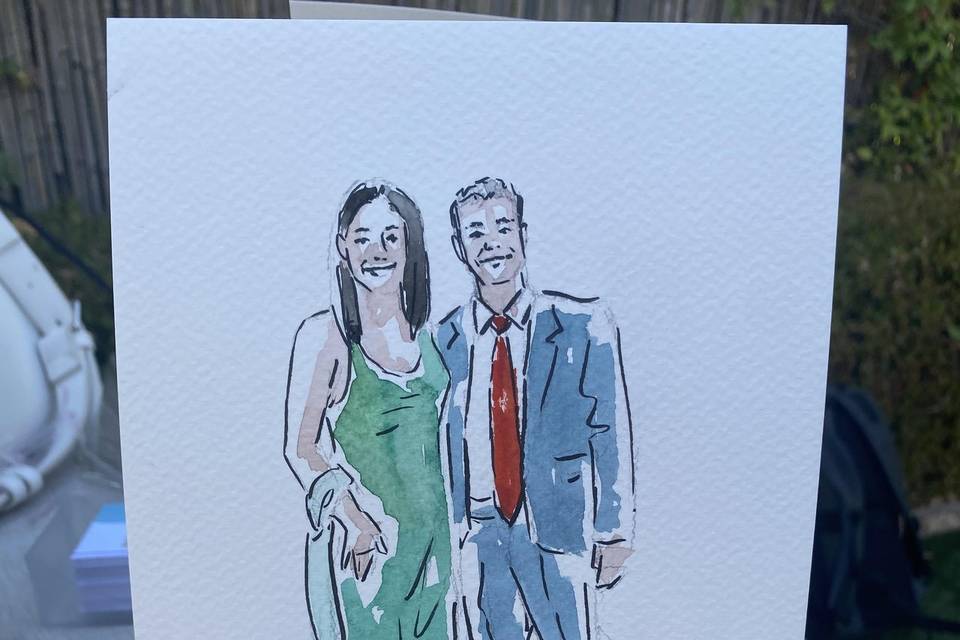 Retrato en acuarela