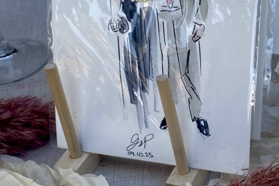 Retrato en acuarela