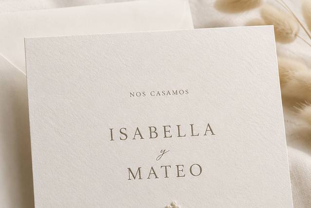 Invitaciones de Boda, bordadas
