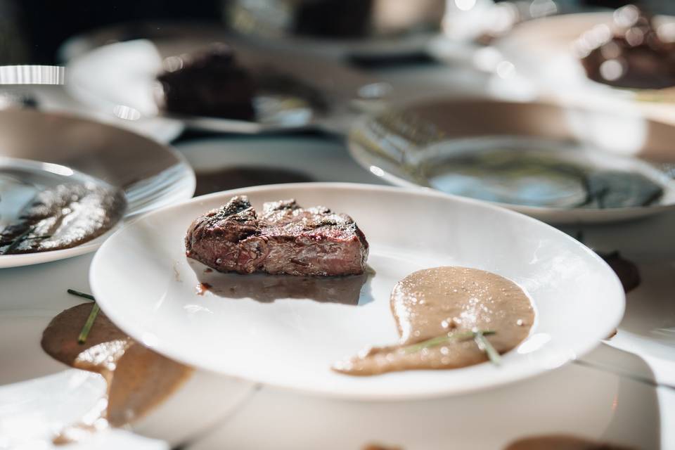 Filete con salsa