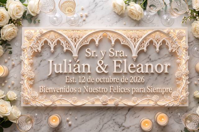 Cartel de bienvenida