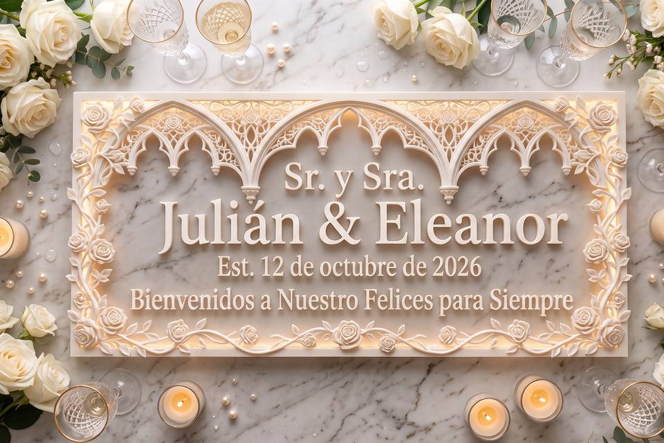 Cartel de bienvenida