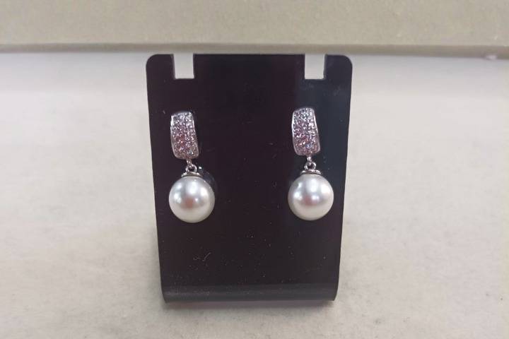 Pendientes Perla Pavé Mikel