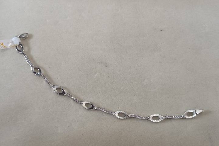 Pulsera Oro Blanco Circonitas