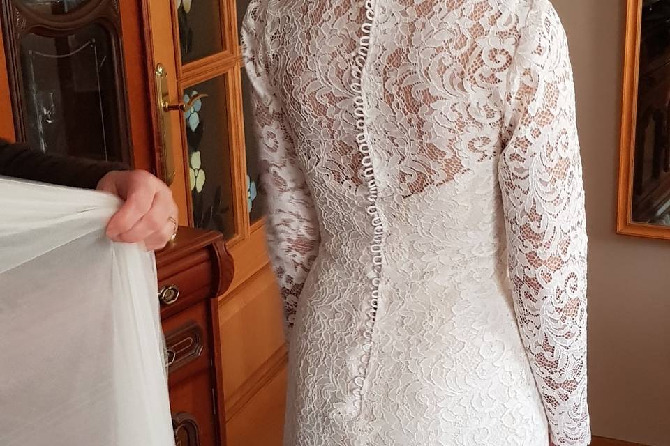 En la prueba de vestido